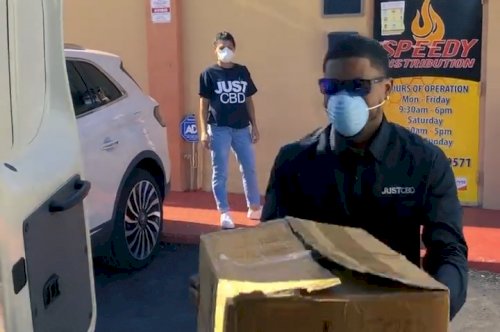 JustCBD Responds to COVID19 by Donating Face Masks to Homeless - Miami Rescue Mission, Florida