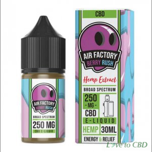 AIR FACTORY CBD - CBD VAPE JUICE - BERRY RUSH - 250MG-500MG