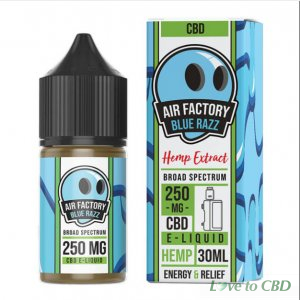 AIR FACTORY CBD - CBD VAPE JUICE - BLUE RAZZ - 250MG-500MG