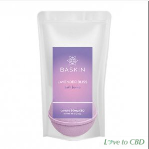 BASKIN CBD - CBD BATH - LAVENDER BLISS BATH BOMB - 50MG