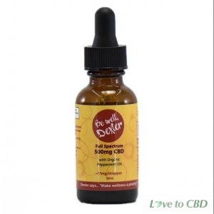 BE WELL DEXTER - CBD TINCTURE - FULL SPECTRUM PEPPERMINT - 500MG-1000MG