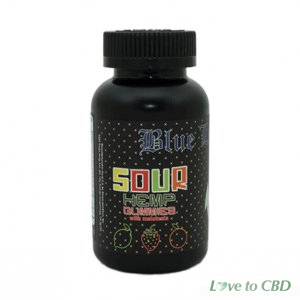 BLUE LABEL CBD - CBD EDIBLE - SOUR HEMP GUMMIES WITH MELATONIN - 600MG