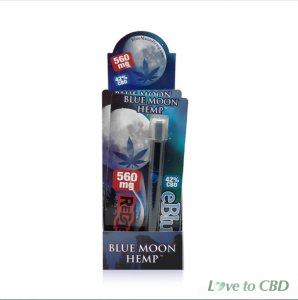 BLUE MOON HEMP - CBD DISPOSABLE VAPE PEN - RED DEVIL E-BLUNT - 560MG
