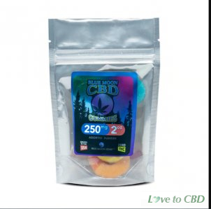 BLUE MOON HEMP - CBD EDIBLE - GUMMIES - 2OZ-250MG