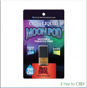 BLUE MOON HEMP - CBD POD - RED DEVIL MOON POD - 100MG