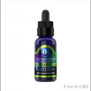 BLUE MOON HEMP - CBD VAPE - PURE THREE QUARTER MOON - 500MG