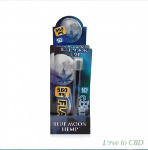 BLUE MOON HEMP - CBD DISPOSABLE VAPE PEN - FLAN E-BLUNT - 560MG
