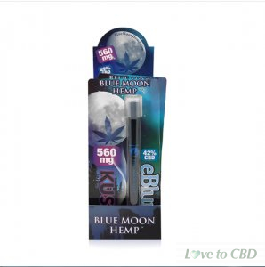 BLUE MOON HEMP - CBD DISPOSABLE VAPE PEN - KUSH E-BLUNT - 560MG