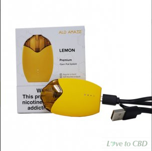 BLUE MOON HEMP - CBD POD DEVICE - LEMON OPEN POD SYSTEM - YELLOW