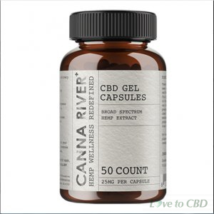 CANNA RIVER - CBD CAPSULES - BROAD SPECTRUM GELS WITH HEMP EXTRACT - 25MG