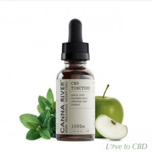 CANNA RIVER - CBD TINCTURE - BROAD SPECTRUM APPLE MINT - 1000MG-5000MG