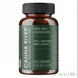 CANNA RIVER - CBD CAPSULES - FULL SPECTRUM GELS WITH HEMP EXTRACT - 25MG