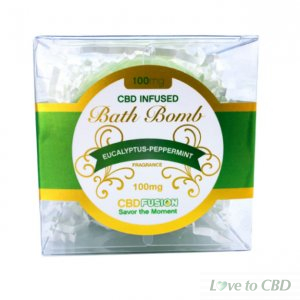CBD FUSION - CBD BATH - PEPPERMINT BATH BOMB - 100MG