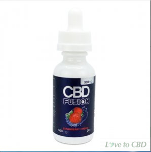 CBD FUSION - CBD VAPE - STRAWBERRY CREAM - 300MG-600MG