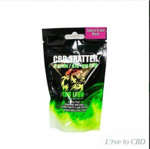 CBD LION - CBD CONCENTRATE - GHOST TRAIN HAZE SHATTER - 0.5 GRAM