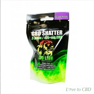 CBD LION - CBD CONCENTRATE - GRAPE KUSH SHATTER - 0.5 GRAM