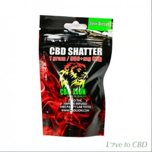 CBD LION - CBD CONCENTRATE - SOUR DIESEL SHATTER - 1 GRAM