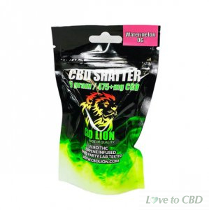 CBD LION - CBD CONCENTRATE - WATERMELON OG SHATTER - 0.5 GRAM