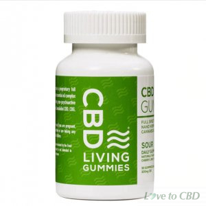CBD LIVING - CBD EDIBLE - SOUR LIVING GUMMIES 30 COUNT - 300MG
