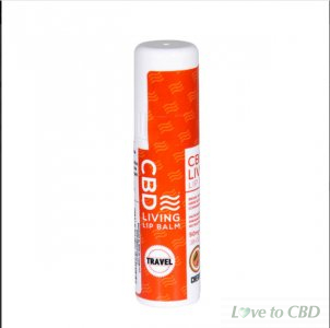 CBD LIVING - CBD TOPICAL - TRAVEL SIZED LIP BALM CHERRY - 50MG