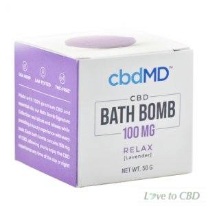CBDMD - CBD BATH - RELAX BATH BOMB - 100MG