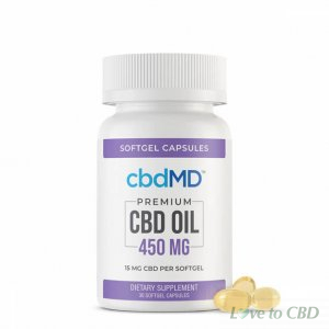 CBDMD - CBD SOFTGELS - CBD OIL SOFTGEL CAPSULES - 15MG-50MG