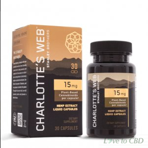 CHARLOTTES WEB - CBD CAPSULES - FULL SPECTRUM HEMP EXTRACT - 15MG