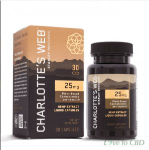 CHARLOTTES WEB - CBD CAPSULES - FULL SPECTRUM HEMP EXTRACT - 25MG