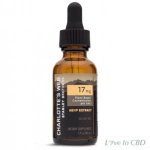 CHARLOTTES WEB - CBD TINCTURE - FULL SPECTRUM OLIVE OIL (NATURAL) - 17MG/1ML