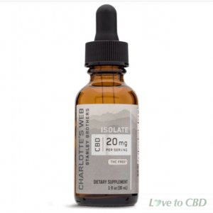 CHARLOTTES WEB - CBD TINCTURE - ISOLATE UNLFAVORED - 20MG/1ML