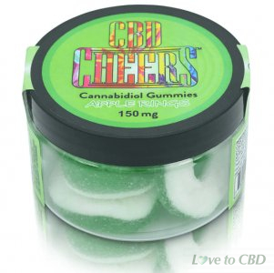 CHEERS CBD - CBD EDIBLE - GUMMY APPLE RINGS - 150MG-500MG