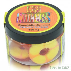 CHEERS CBD - CBD EDIBLE - GUMMY PEACH RINGS - 150MG-500MG