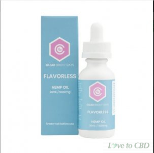 CLEAR BRIGHT DAYS - CBD TINCTURE - FLAVORLESS - 1000MG