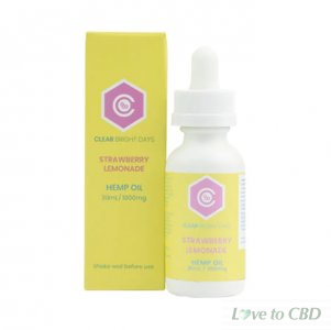 CLEAR BRIGHT DAYS - CBD TINCTURE - STRAWBERRY LEMONADE - 1000MG
