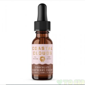 COASTAL CLOUDS - CBD TINCTURE - FULL SPECTRUM CHOCOLATE RASPBERRY CREAM - 750MG-1500MG