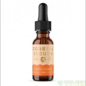 COASTAL CLOUDS - CBD TINCTURE - FULL SPECTRUM PEACH CITRUS - 750MG-1500MG