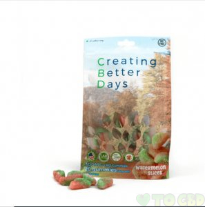 CREATING BETTER DAYS - CBD EDIBLE - WATERMELON SLICES GUMMIES - 20PC-15MG