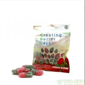 CREATING BETTER DAYS - CBD EDIBLE - CHERRY BOMBS GUMMIES - 10PC-15MG