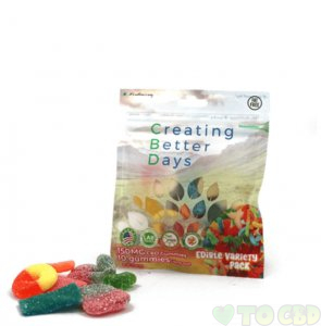 CREATING BETTER DAYS - CBD EDIBLE - VARIETY PACK GUMMIES - 10PC-15MG