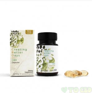 CREATING BETTER DAYS - CBD GEL CAPS - 30PC-25MG
