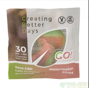 CREATING BETTER DAYS - CBD EDIBLE - GO! NANO-CBD WATERMELON SLICES - 30MG