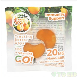 CREATING BETTER DAYS - CBD EDIBLE - GO! NANO-VITAGUMMIES + VITAMIN C - 20MG