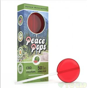 CREATING BETTER DAYS - CBD EDIBLE - PEACE POPS - MELLOW WATERMELON - 2PC-25MG