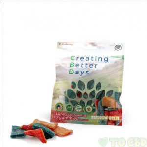 CREATING BETTER DAYS - CBD EDIBLE - RAINBOW BELTS GUMMIES - 10PC-15MG