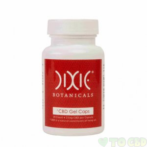 DIXIE BOTANICALS - CBD GEL CAPSULES - 30 COUNT - 25MG