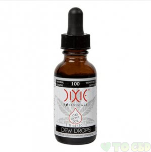 DIXIE BOTANICALS - CBD TINCTURE - NATURAL FLAVOR 1OZ DEW DROPS - 100MG