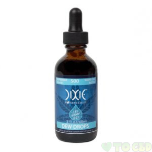 DIXIE BOTANICALS - CBD TINCTURE - PEPPERMINT 2OZ DEW DROPS - 500MG