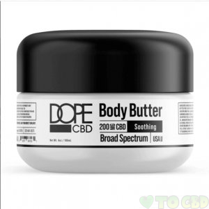 DOPE CBD - CBD TOPICAL - BROAD SPECTRUM BODY BUTTER - 200MG
