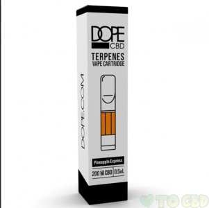 DOPE CBD - CBD CARTRIDGE - PINEAPPLE EXPRESS WITH TERPENES - 200MG-400MG