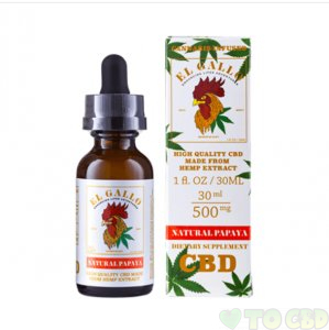EL GALLO - CBD TINCTURE - NATURAL PAPAYA - 500MG